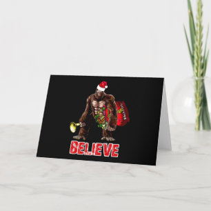 Cartes Pour Fêtes Annuelles Conception drôle de Noël de Sasquatch le père noël
