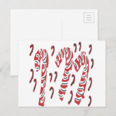 Cartes Pour Fêtes Annuelles Conception du Sucre de canne de Noël (Devant / Derrière)