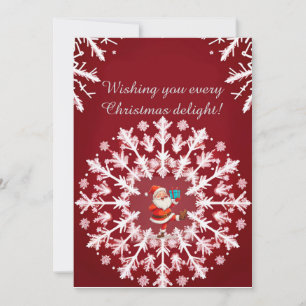 Cartes Pour Fêtes Annuelles Conception élégante de flocon de neige de Noël bla