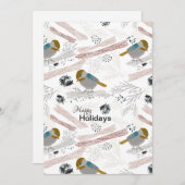 Cartes Pour Fêtes Annuelles Conception Motif de poulet sucré et mignon (Devant / Derrière)