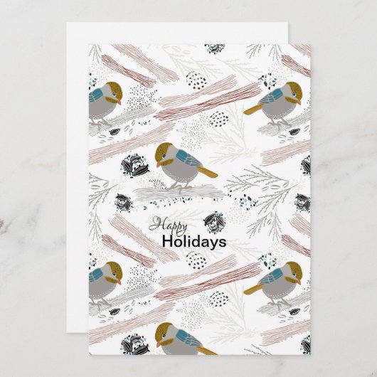 Cartes Pour Fêtes Annuelles Conception Motif de poulet sucré et mignon (Devant / Derrière)