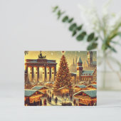 Cartes Pour Fêtes Annuelles Conception nostalgique de Noël à Berlin – Magie de (Debout devant)