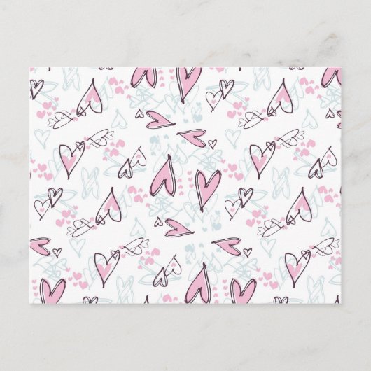 Cartes Pour Fêtes Annuelles Conception rose mignonne de Saint-Valentin d'amour (Devant)