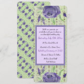 Cartes Pour Fêtes Annuelles Conception Rose Pourpre (Devant / Derrière)