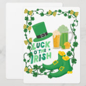 CARTES POUR FÊTES ANNUELLES CONCEPTION ST-PATRICK (Devant / Derrière)