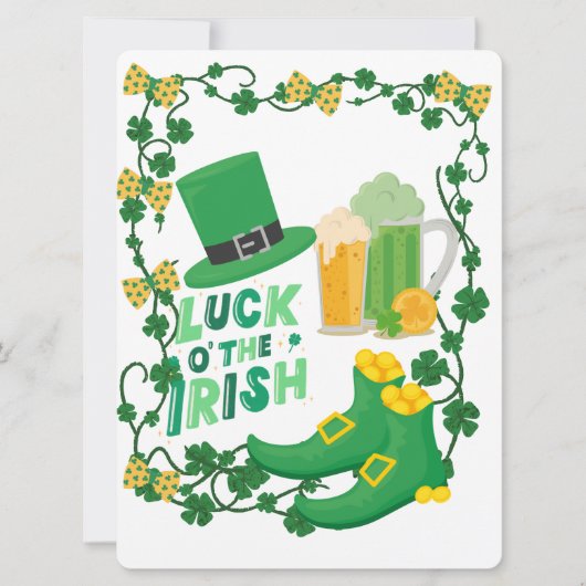 CARTES POUR FÊTES ANNUELLES CONCEPTION ST-PATRICK (Devant)