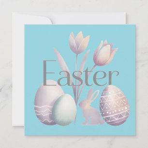 Cartes Pour Fêtes Annuelles Conception typographique minimaliste de Pâques à l