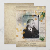 Cartes Pour Fêtes Annuelles Conception Vintage avec devis (Devant / Derrière)