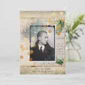 Cartes Pour Fêtes Annuelles Conception Vintage avec devis (Debout devant)