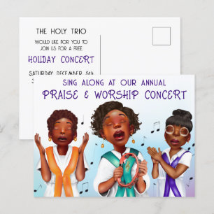 Cartes Pour Fêtes Annuelles Concert de chœur afro-américain pour les fêtes
