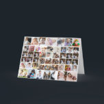 Cartes Pour Fêtes Annuelles Concevez Votre Propre Collage de 50 Photos<br><div class="desc">Personnalisez votre photographie. Vous pouvez créer ce produit personnalisé pour des occasions spéciales comme les mariages,  les anniversaires,  Noël,  les fêtes,  les hommages,  la remise de diplômes,  les anniversaires de mariage et plus encore. Il peut également être offert en cadeau à votre meilleur ami,  ami proche,  famille et parents.</div>