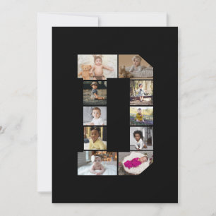 Cartes Pour Fêtes Annuelles Concevez votre propre collage photo avec la lettre