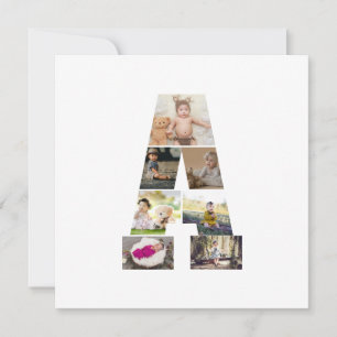 Cartes Pour Fêtes Annuelles Concevez votre propre collage photo avec la lettre
