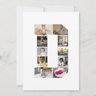Cartes Pour Fêtes Annuelles Concevez votre propre collage photo avec la lettre