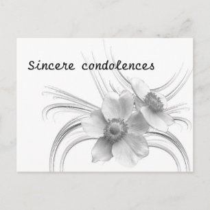 Cartes Pour Fêtes Annuelles Condoléances sincères