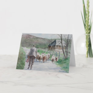 Cartes Pour Fêtes Annuelles Conduite des moutons