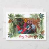 Cartes Pour Fêtes Annuelles Cône de pin 1-photo 5x7Plat (Devant)