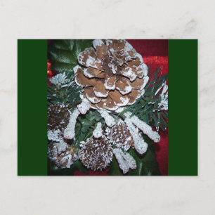 Cartes Pour Fêtes Annuelles cône de pin de Noël