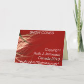 CARTES POUR FÊTES ANNUELLES CÔNES DE NEIGE (Dos)