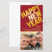 Cartes Pour Fêtes Annuelles Confeti Gold Celebration Nouvelle année (Devant / Derrière)