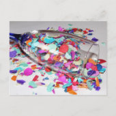Cartes Pour Fêtes Annuelles Confetti & Champagne Flute Nouvel An (Devant)
