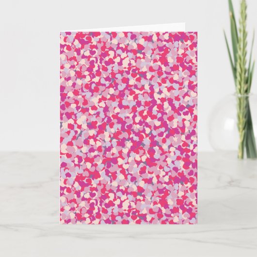 Cartes Pour Fêtes Annuelles Confetti Coeur multicolore2 (Devant)