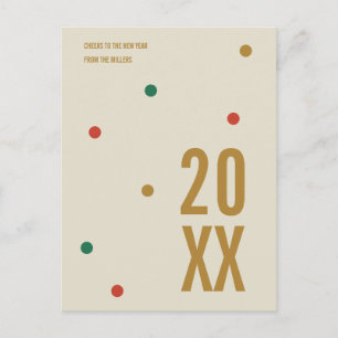 Cartes Pour Fêtes Annuelles Confettis Bonne Année Année Gras Famille Vacances