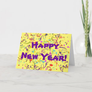Cartes Pour Fêtes Annuelles Confettis Colorés Occasion Spéciale Personnalisée