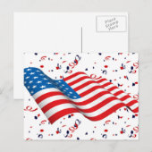 Cartes Pour Fêtes Annuelles Confettis de patriote (Devant / Derrière)
