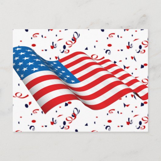 Cartes Pour Fêtes Annuelles Confettis de patriote (Devant)