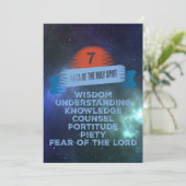 Cartes Pour Fêtes Annuelles Confirmation 7 Dons de l'Esprit Saint (Debout devant)