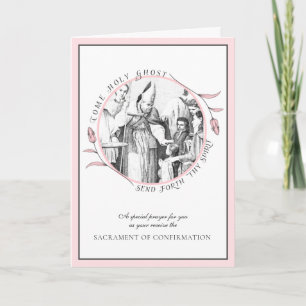 Cartes Pour Fêtes Annuelles Confirmation du sacrement Évêque Bénédiction de la