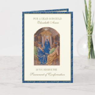 Cartes Pour Fêtes Annuelles Confirmation du sacrement Saint-Esprit Godchild