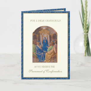 Cartes Pour Fêtes Annuelles Confirmation du sacrement Saint-Fantôme Grand-Enfa