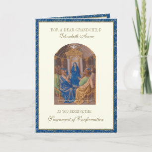 Cartes Pour Fêtes Annuelles Confirmation du sacrement Saint-Fantôme Grand-Enfa