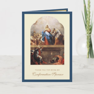 Cartes Pour Fêtes Annuelles Confirmation Sponsor Merci Religieux
