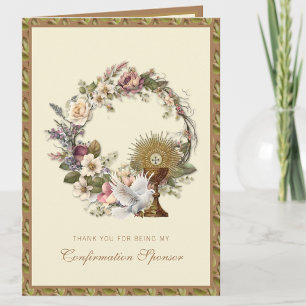 Cartes Pour Fêtes Annuelles Confirmation Sponsor Merci Religieux