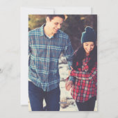 Cartes Pour Fêtes Annuelles Confortable & Chaud | Monogramme Rennes à carreaux (Dos)