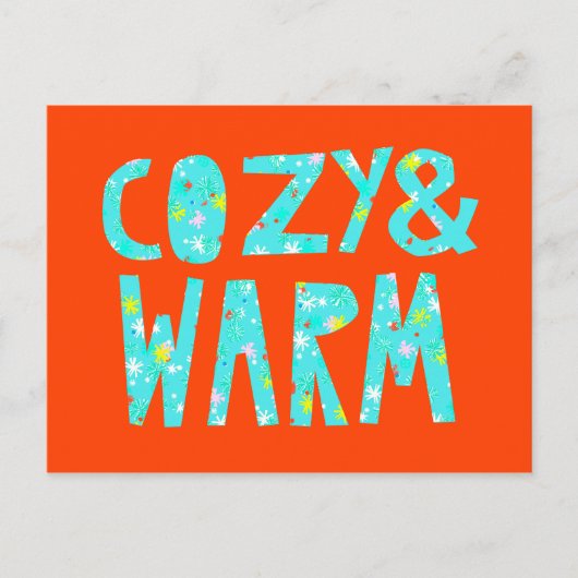 Cartes Pour Fêtes Annuelles Confortable et Chaud (Devant)