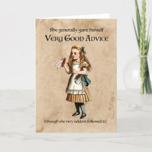 Cartes Pour Fêtes Annuelles Conseil d'Alice au pays des merveilles