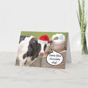 Cartes Pour Fêtes Annuelles Conseil de Noël de la vache drôle