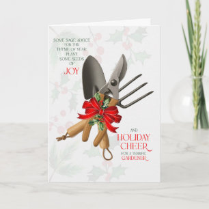 Cartes Pour Fêtes Annuelles Conseils de sagesse de jardinier pour la joie et l