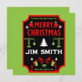 Cartes Pour Fêtes Annuelles Construction de bâtiments Noël (Devant / Derrière)