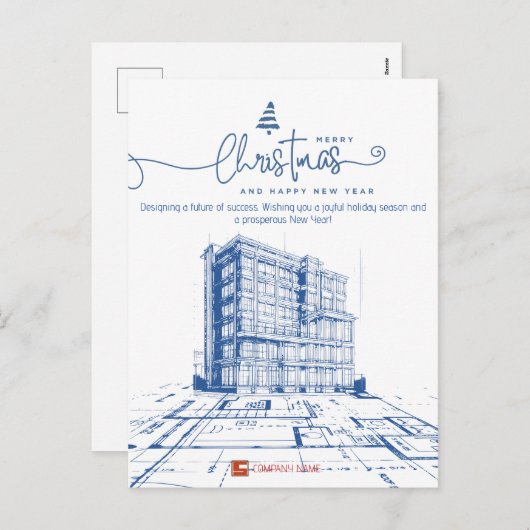 Cartes Pour Fêtes Annuelles Construction et conception personnalisées, Plan d' (Devant / Derrière)