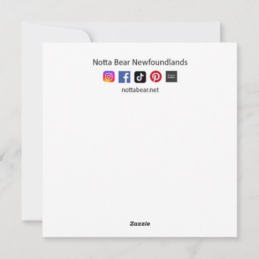 Cartes Pour Fêtes Annuelles Construisons un bonhomme de neige chiot Terre-Neuv (Dos)