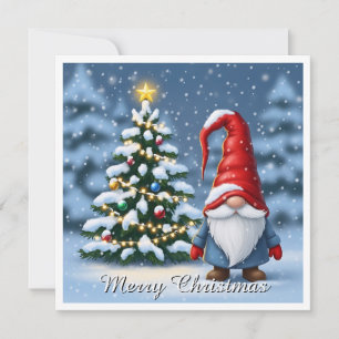 Cartes Pour Fêtes Annuelles Contemporain tendance non photo Gnome de Noël