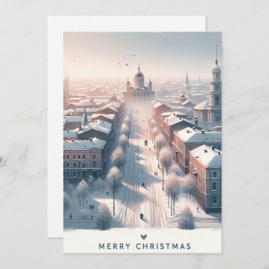 Cartes Pour Fêtes Annuelles Contes d'hiver ukrainiens - Aquarelle (Devant / Derrière)