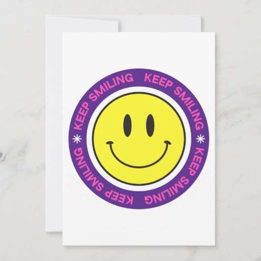 Cartes Pour Fêtes Annuelles Continuez à sourire (Devant)