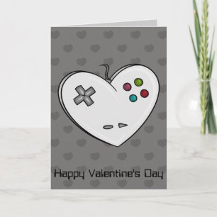 Cartes Pour Fêtes Annuelles Contrôleur Heart Gamer Valentine