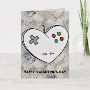 Cartes Pour Fêtes Annuelles Contrôleur Heart Gamer Valentine